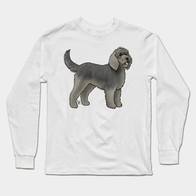 Dog - Otterhound - Blue Long Sleeve T-Shirt by Jen's Dogs Custom Gifts and Designs